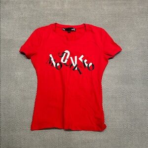 Love Moschino Red Graphic Tee